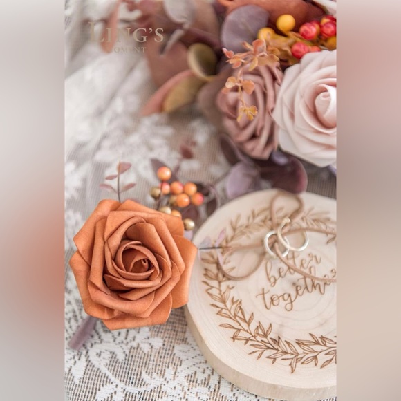 Lookein Home & Life Moment Artificial Flowers Ombre Colors Foam Rose 5 Tones - Picture 4 of 4